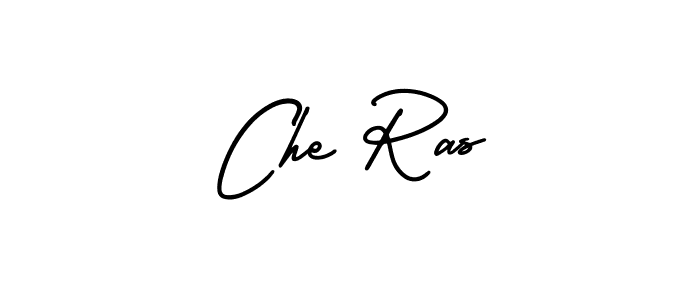 How to make Che Ras name signature. Use AmerikaSignatureDemo-Regular style for creating short signs online. This is the latest handwritten sign. Che Ras signature style 3 images and pictures png