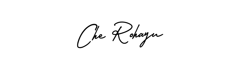 Also You can easily find your signature by using the search form. We will create Che Rohayu name handwritten signature images for you free of cost using AmerikaSignatureDemo-Regular sign style. Che Rohayu signature style 3 images and pictures png