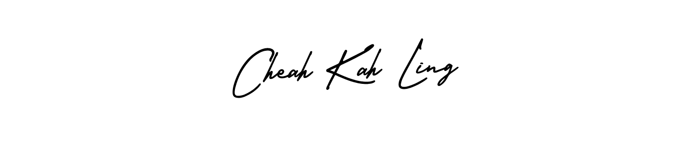 Cheah Kah Ling stylish signature style. Best Handwritten Sign (AmerikaSignatureDemo-Regular) for my name. Handwritten Signature Collection Ideas for my name Cheah Kah Ling. Cheah Kah Ling signature style 3 images and pictures png