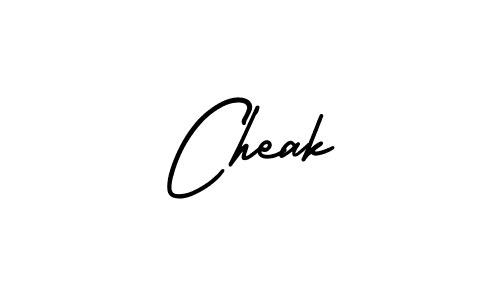 Design your own signature with our free online signature maker. With this signature software, you can create a handwritten (AmerikaSignatureDemo-Regular) signature for name Cheak. Cheak signature style 3 images and pictures png