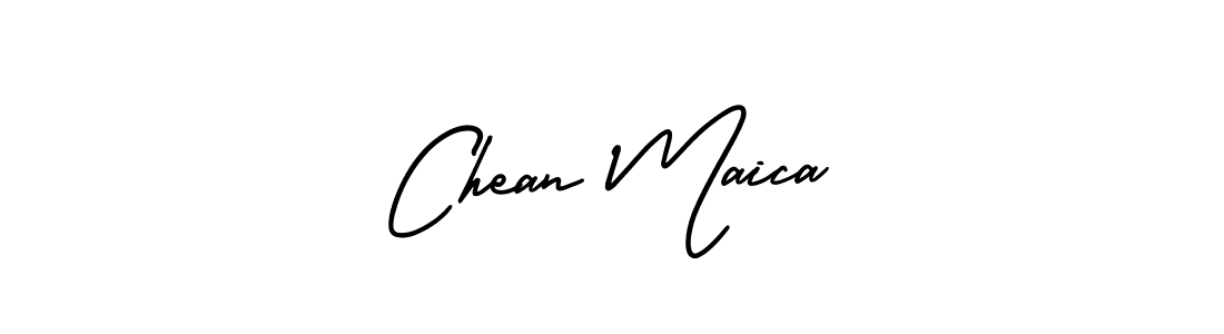 Design your own signature with our free online signature maker. With this signature software, you can create a handwritten (AmerikaSignatureDemo-Regular) signature for name Chean Maica. Chean Maica signature style 3 images and pictures png