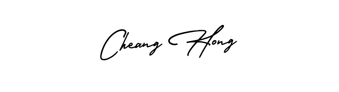 Create a beautiful signature design for name Cheang Hong. With this signature (AmerikaSignatureDemo-Regular) fonts, you can make a handwritten signature for free. Cheang Hong signature style 3 images and pictures png