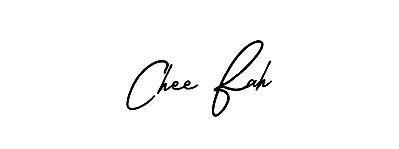 Use a signature maker to create a handwritten signature online. With this signature software, you can design (AmerikaSignatureDemo-Regular) your own signature for name Chee Fah. Chee Fah signature style 3 images and pictures png