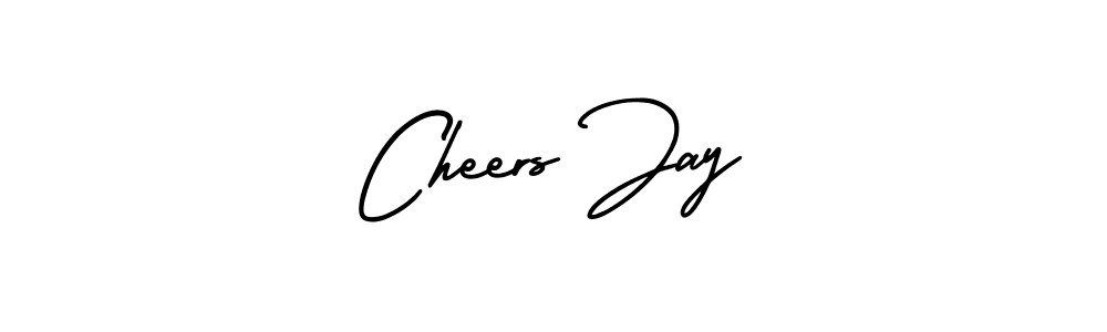 How to make Cheers Jay signature? AmerikaSignatureDemo-Regular is a professional autograph style. Create handwritten signature for Cheers Jay name. Cheers Jay signature style 3 images and pictures png