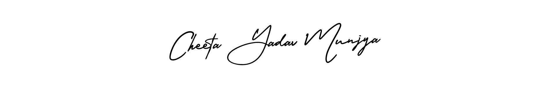Cheeta Yadav Munjya stylish signature style. Best Handwritten Sign (AmerikaSignatureDemo-Regular) for my name. Handwritten Signature Collection Ideas for my name Cheeta Yadav Munjya. Cheeta Yadav Munjya signature style 3 images and pictures png