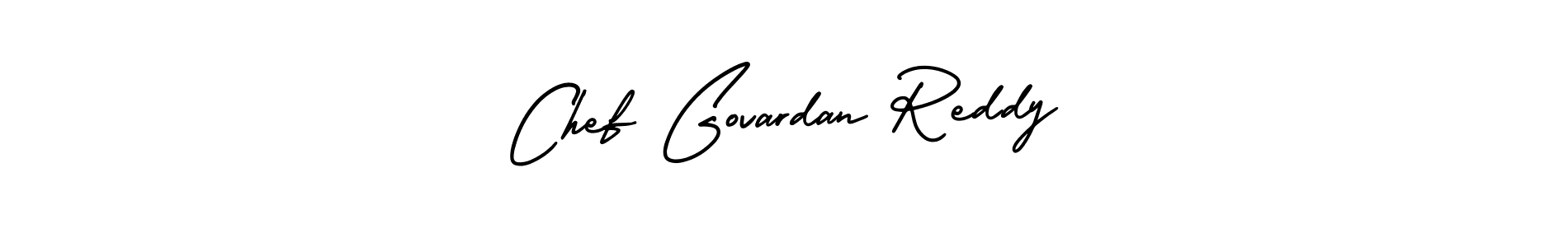 Create a beautiful signature design for name Chef Govardan Reddy. With this signature (AmerikaSignatureDemo-Regular) fonts, you can make a handwritten signature for free. Chef Govardan Reddy signature style 3 images and pictures png