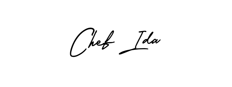 Make a beautiful signature design for name Chef Ida. With this signature (AmerikaSignatureDemo-Regular) style, you can create a handwritten signature for free. Chef Ida signature style 3 images and pictures png