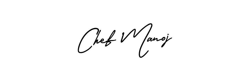 You should practise on your own different ways (AmerikaSignatureDemo-Regular) to write your name (Chef Manoj) in signature. don't let someone else do it for you. Chef Manoj signature style 3 images and pictures png