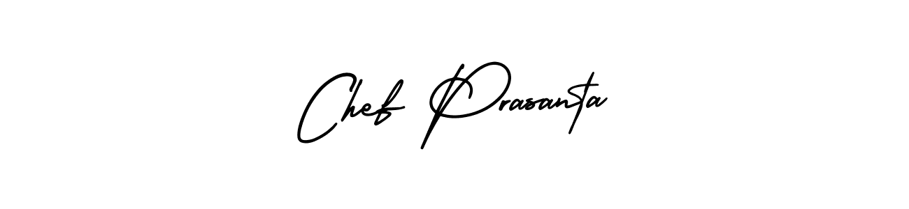 Make a beautiful signature design for name Chef Prasanta. With this signature (AmerikaSignatureDemo-Regular) style, you can create a handwritten signature for free. Chef Prasanta signature style 3 images and pictures png