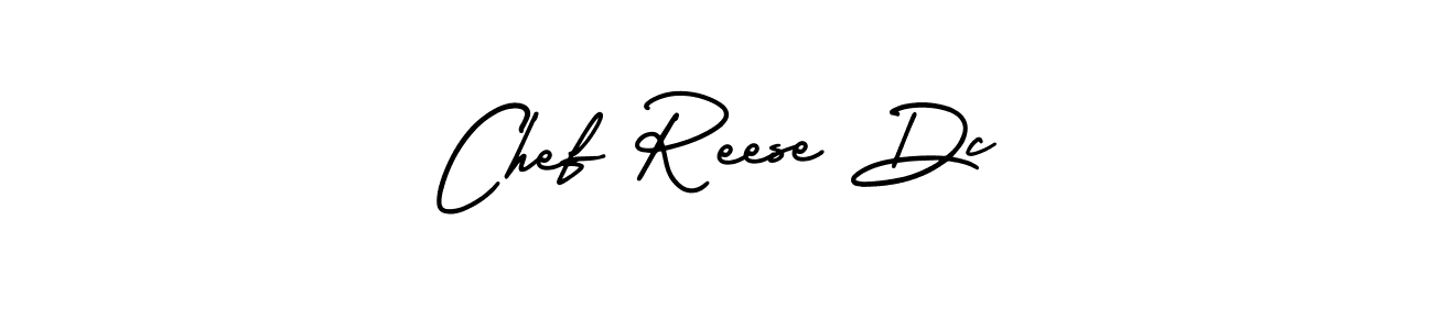 The best way (AmerikaSignatureDemo-Regular) to make a short signature is to pick only two or three words in your name. The name Chef Reese Dc include a total of six letters. For converting this name. Chef Reese Dc signature style 3 images and pictures png