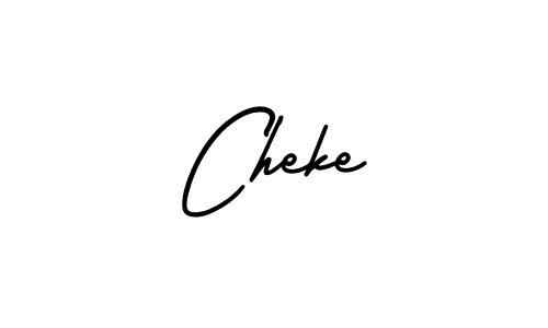 Create a beautiful signature design for name Cheke. With this signature (AmerikaSignatureDemo-Regular) fonts, you can make a handwritten signature for free. Cheke signature style 3 images and pictures png