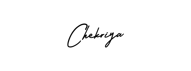 This is the best signature style for the Chekriya name. Also you like these signature font (AmerikaSignatureDemo-Regular). Mix name signature. Chekriya signature style 3 images and pictures png