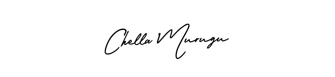 How to make Chella Murugu name signature. Use AmerikaSignatureDemo-Regular style for creating short signs online. This is the latest handwritten sign. Chella Murugu signature style 3 images and pictures png
