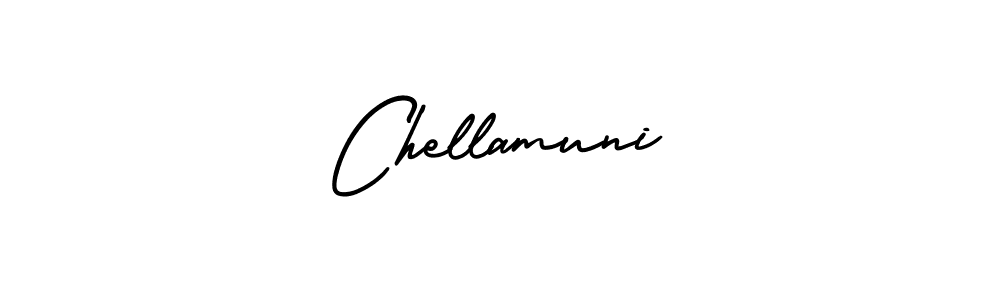 How to make Chellamuni signature? AmerikaSignatureDemo-Regular is a professional autograph style. Create handwritten signature for Chellamuni name. Chellamuni signature style 3 images and pictures png