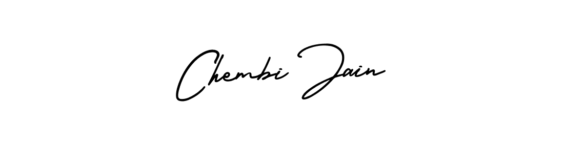 How to Draw Chembi Jain signature style? AmerikaSignatureDemo-Regular is a latest design signature styles for name Chembi Jain. Chembi Jain signature style 3 images and pictures png