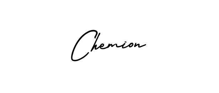 It looks lik you need a new signature style for name Chemion. Design unique handwritten (AmerikaSignatureDemo-Regular) signature with our free signature maker in just a few clicks. Chemion signature style 3 images and pictures png
