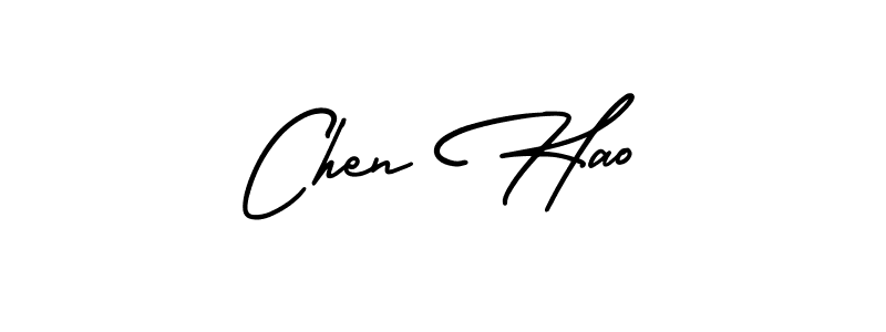 This is the best signature style for the Chen Hao name. Also you like these signature font (AmerikaSignatureDemo-Regular). Mix name signature. Chen Hao signature style 3 images and pictures png