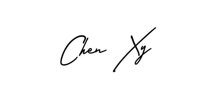 The best way (AmerikaSignatureDemo-Regular) to make a short signature is to pick only two or three words in your name. The name Chen Xy include a total of six letters. For converting this name. Chen Xy signature style 3 images and pictures png