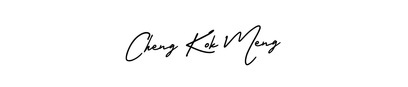 Cheng Kok Meng stylish signature style. Best Handwritten Sign (AmerikaSignatureDemo-Regular) for my name. Handwritten Signature Collection Ideas for my name Cheng Kok Meng. Cheng Kok Meng signature style 3 images and pictures png