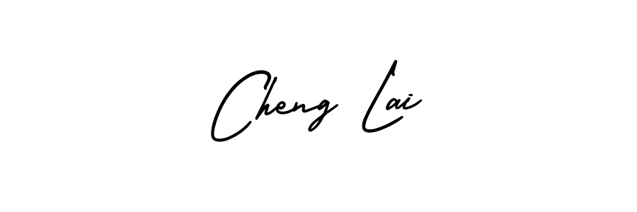 You should practise on your own different ways (AmerikaSignatureDemo-Regular) to write your name (Cheng Lai) in signature. don't let someone else do it for you. Cheng Lai signature style 3 images and pictures png