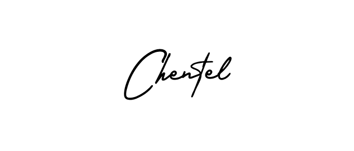 You should practise on your own different ways (AmerikaSignatureDemo-Regular) to write your name (Chentel) in signature. don't let someone else do it for you. Chentel signature style 3 images and pictures png