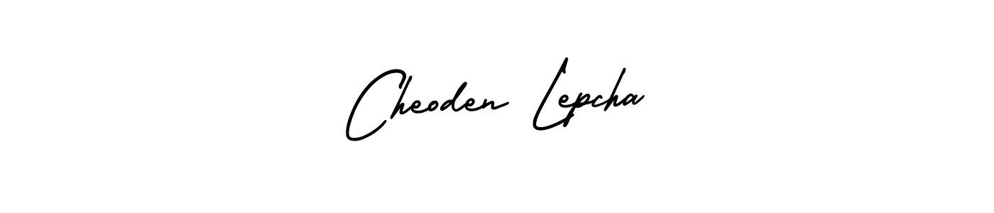 This is the best signature style for the Cheoden Lepcha name. Also you like these signature font (AmerikaSignatureDemo-Regular). Mix name signature. Cheoden Lepcha signature style 3 images and pictures png