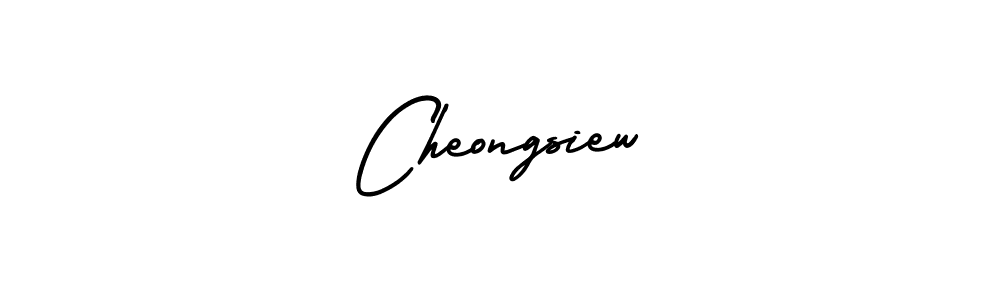 Design your own signature with our free online signature maker. With this signature software, you can create a handwritten (AmerikaSignatureDemo-Regular) signature for name Cheongsiew. Cheongsiew signature style 3 images and pictures png