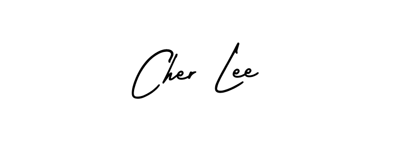 Make a beautiful signature design for name Cher Lee. With this signature (AmerikaSignatureDemo-Regular) style, you can create a handwritten signature for free. Cher Lee signature style 3 images and pictures png