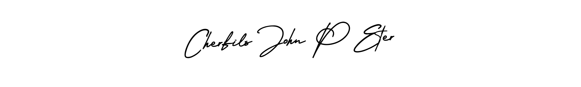 See photos of Cherfils John P Eter official signature by Spectra . Check more albums & portfolios. Read reviews & check more about AmerikaSignatureDemo-Regular font. Cherfils John P Eter signature style 3 images and pictures png