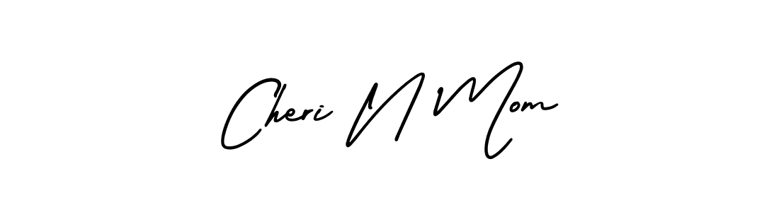 Cheri N Mom stylish signature style. Best Handwritten Sign (AmerikaSignatureDemo-Regular) for my name. Handwritten Signature Collection Ideas for my name Cheri N Mom. Cheri N Mom signature style 3 images and pictures png