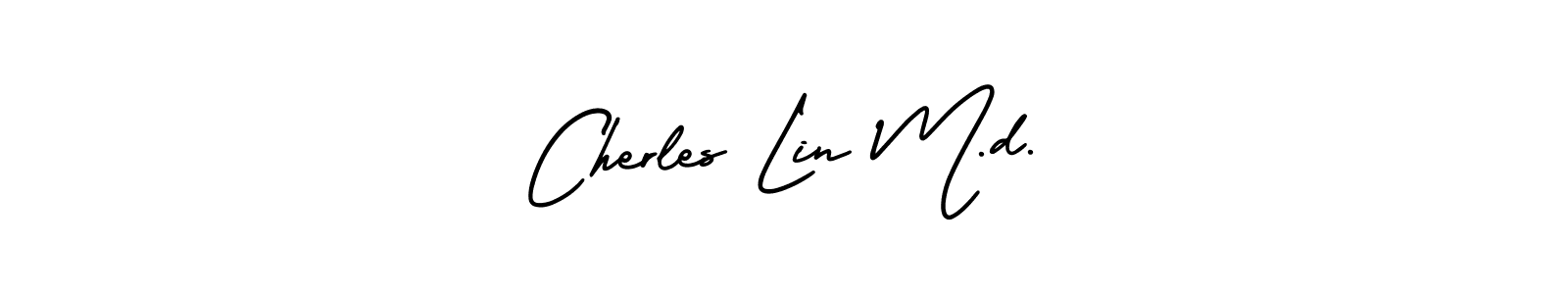 How to Draw Cherles Lin M.d. signature style? AmerikaSignatureDemo-Regular is a latest design signature styles for name Cherles Lin M.d.. Cherles Lin M.d. signature style 3 images and pictures png