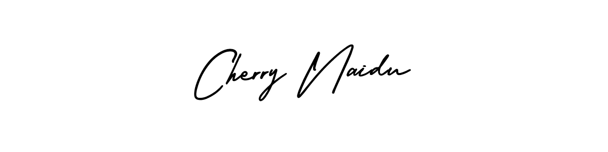 You should practise on your own different ways (AmerikaSignatureDemo-Regular) to write your name (Cherry Naidu) in signature. don't let someone else do it for you. Cherry Naidu signature style 3 images and pictures png