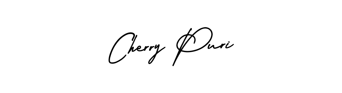You should practise on your own different ways (AmerikaSignatureDemo-Regular) to write your name (Cherry Puri) in signature. don't let someone else do it for you. Cherry Puri signature style 3 images and pictures png