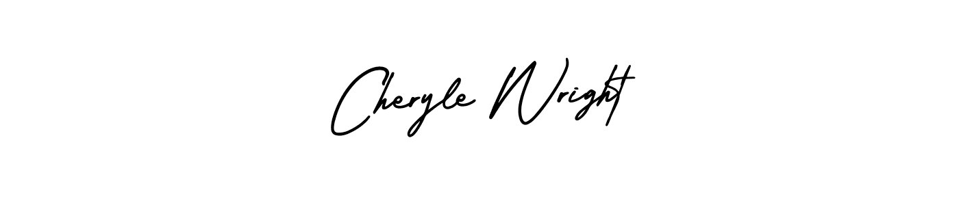 The best way (AmerikaSignatureDemo-Regular) to make a short signature is to pick only two or three words in your name. The name Cheryle Wright include a total of six letters. For converting this name. Cheryle Wright signature style 3 images and pictures png