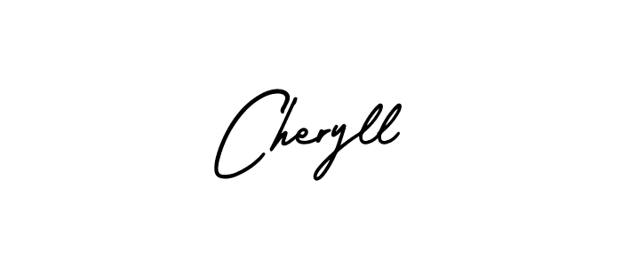 Create a beautiful signature design for name Cheryll. With this signature (AmerikaSignatureDemo-Regular) fonts, you can make a handwritten signature for free. Cheryll signature style 3 images and pictures png