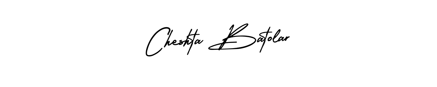 Make a beautiful signature design for name Cheshta Batolar. With this signature (AmerikaSignatureDemo-Regular) style, you can create a handwritten signature for free. Cheshta Batolar signature style 3 images and pictures png