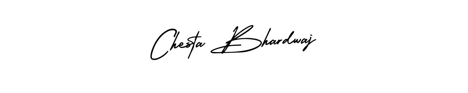 It looks lik you need a new signature style for name Chesta Bhardwaj. Design unique handwritten (AmerikaSignatureDemo-Regular) signature with our free signature maker in just a few clicks. Chesta Bhardwaj signature style 3 images and pictures png