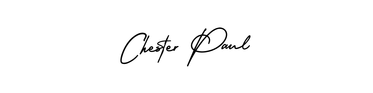 Chester Paul stylish signature style. Best Handwritten Sign (AmerikaSignatureDemo-Regular) for my name. Handwritten Signature Collection Ideas for my name Chester Paul. Chester Paul signature style 3 images and pictures png