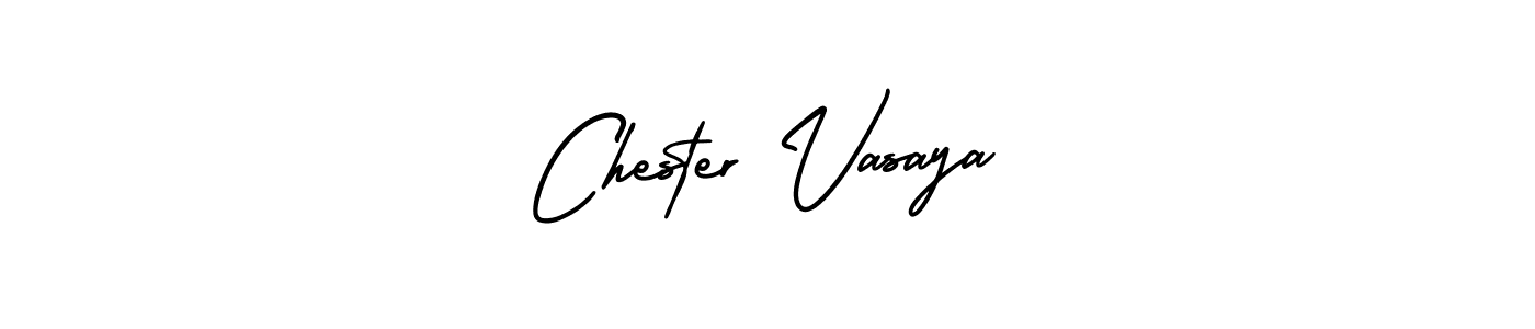 Make a beautiful signature design for name Chester Vasaya. With this signature (AmerikaSignatureDemo-Regular) style, you can create a handwritten signature for free. Chester Vasaya signature style 3 images and pictures png