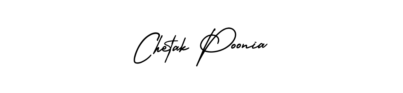 The best way (AmerikaSignatureDemo-Regular) to make a short signature is to pick only two or three words in your name. The name Chetak Poonia include a total of six letters. For converting this name. Chetak Poonia signature style 3 images and pictures png