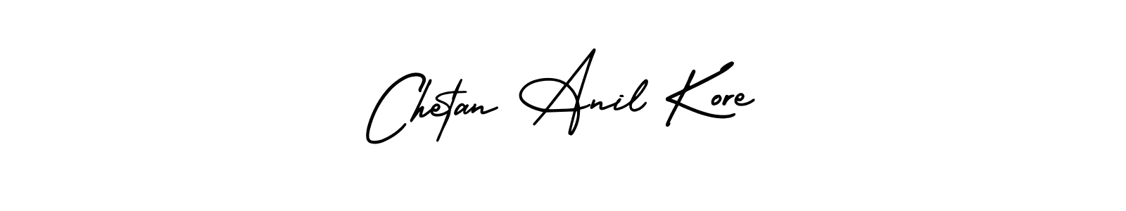 How to make Chetan Anil Kore name signature. Use AmerikaSignatureDemo-Regular style for creating short signs online. This is the latest handwritten sign. Chetan Anil Kore signature style 3 images and pictures png