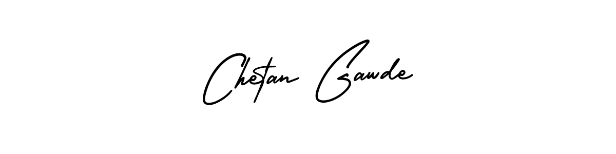 How to make Chetan Gawde name signature. Use AmerikaSignatureDemo-Regular style for creating short signs online. This is the latest handwritten sign. Chetan Gawde signature style 3 images and pictures png