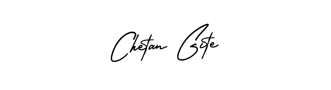 It looks lik you need a new signature style for name Chetan Gite. Design unique handwritten (AmerikaSignatureDemo-Regular) signature with our free signature maker in just a few clicks. Chetan Gite signature style 3 images and pictures png