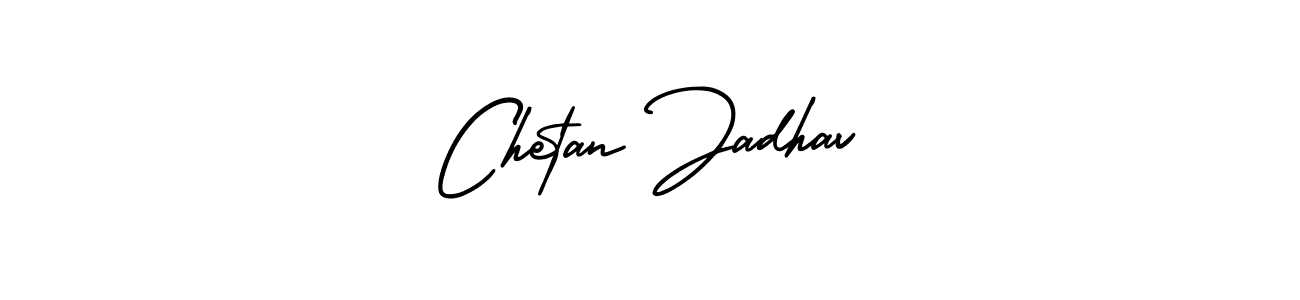 The best way (AmerikaSignatureDemo-Regular) to make a short signature is to pick only two or three words in your name. The name Chetan Jadhav include a total of six letters. For converting this name. Chetan Jadhav signature style 3 images and pictures png