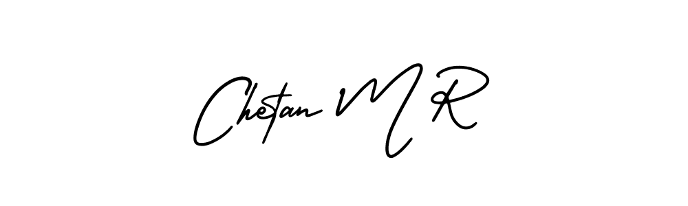 Use a signature maker to create a handwritten signature online. With this signature software, you can design (AmerikaSignatureDemo-Regular) your own signature for name Chetan M R. Chetan M R signature style 3 images and pictures png