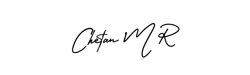 Use a signature maker to create a handwritten signature online. With this signature software, you can design (AmerikaSignatureDemo-Regular) your own signature for name Chetan M R. Chetan M R signature style 3 images and pictures png