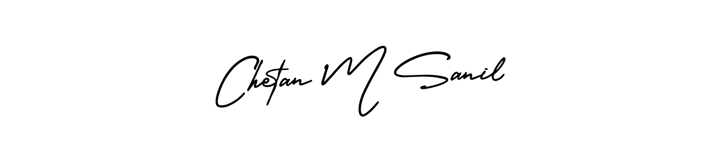 if you are searching for the best signature style for your name Chetan M Sanil. so please give up your signature search. here we have designed multiple signature styles  using AmerikaSignatureDemo-Regular. Chetan M Sanil signature style 3 images and pictures png