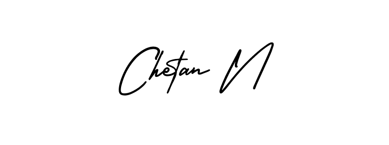 Create a beautiful signature design for name Chetan N. With this signature (AmerikaSignatureDemo-Regular) fonts, you can make a handwritten signature for free. Chetan N signature style 3 images and pictures png