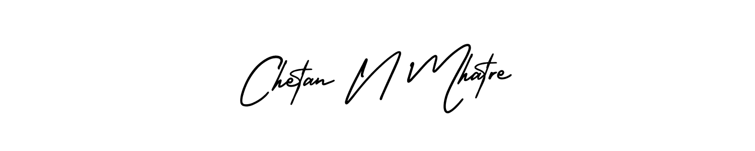 How to make Chetan N Mhatre name signature. Use AmerikaSignatureDemo-Regular style for creating short signs online. This is the latest handwritten sign. Chetan N Mhatre signature style 3 images and pictures png