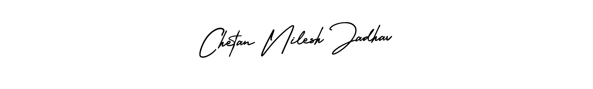 It looks lik you need a new signature style for name Chetan Nilesh Jadhav. Design unique handwritten (AmerikaSignatureDemo-Regular) signature with our free signature maker in just a few clicks. Chetan Nilesh Jadhav signature style 3 images and pictures png